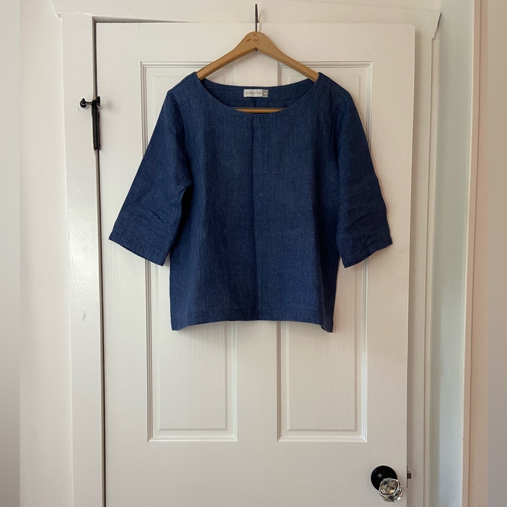 notPERFECTLINEN Heavyweight Linen January Top